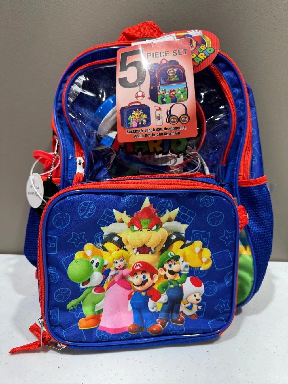 Nintendo Blue and Red Super Mario 5-Piece Kids Set